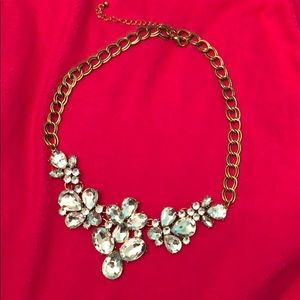 Silver rhinestone necklace